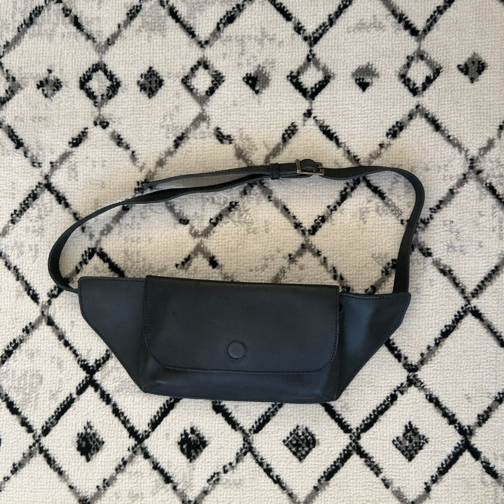 Able Delilah Belt Bag Leather Fanny Pack Black